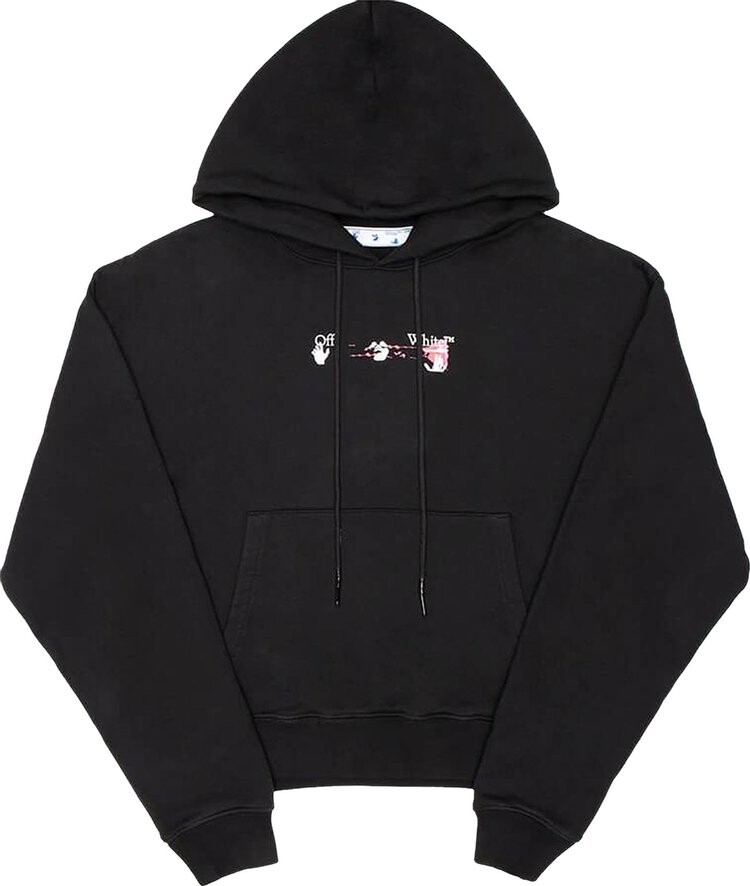 

Худи Off-White Acrylic Arrow Over Hoodie 'Black/Fuchsia', черный