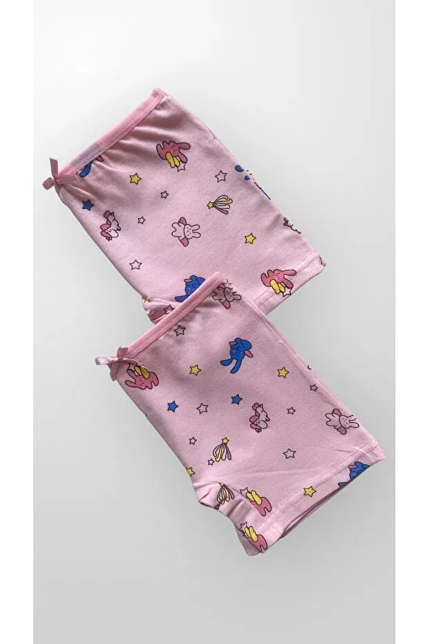 Детский комплект трусов с принтом Cotton Rabbit And Star Patterned 2-Piece Boxer Set Fil Kids, Pink