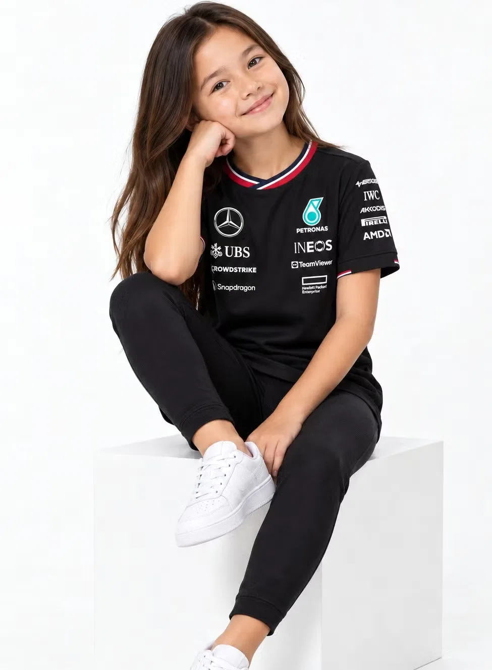 Футболка с принтом Mercedes-Amg Petronas Formula 1 Team, черный — фото 3