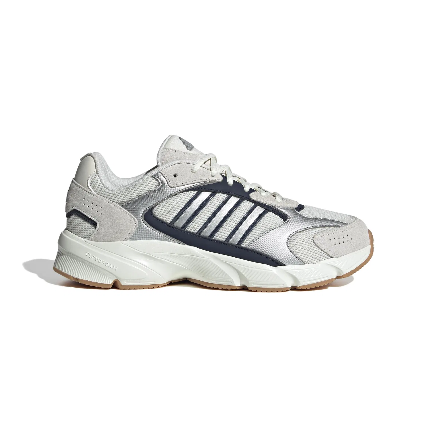 Детские кроссовки для мальчиков с шнуровкой Fortarun 3 Adidas, Off White Matte Silver Legend Ink — фото 3