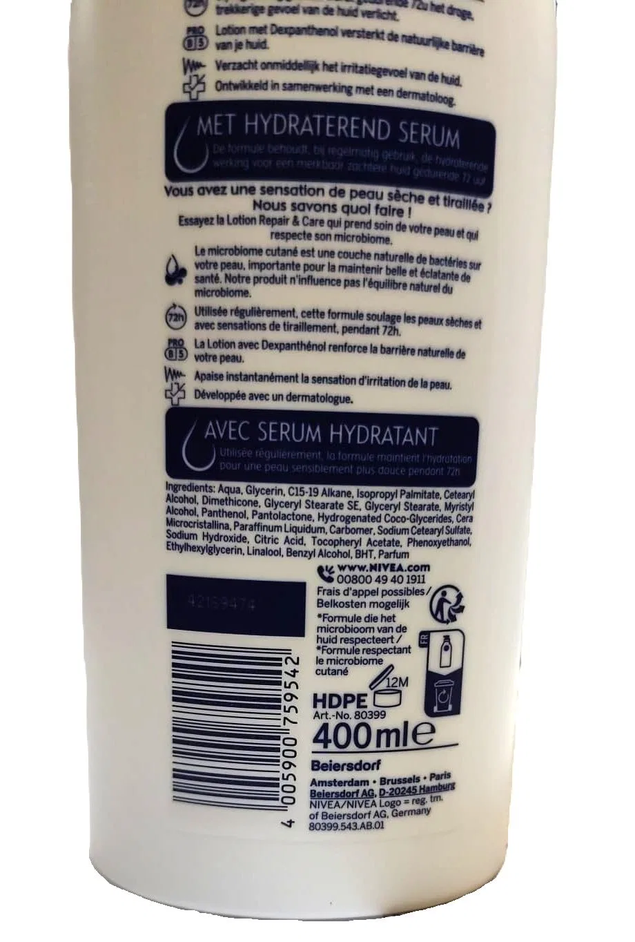 Лосьон для тела Repair & Care 72h, NIVEA, набор 6 шт. по 400 мл — фото 2