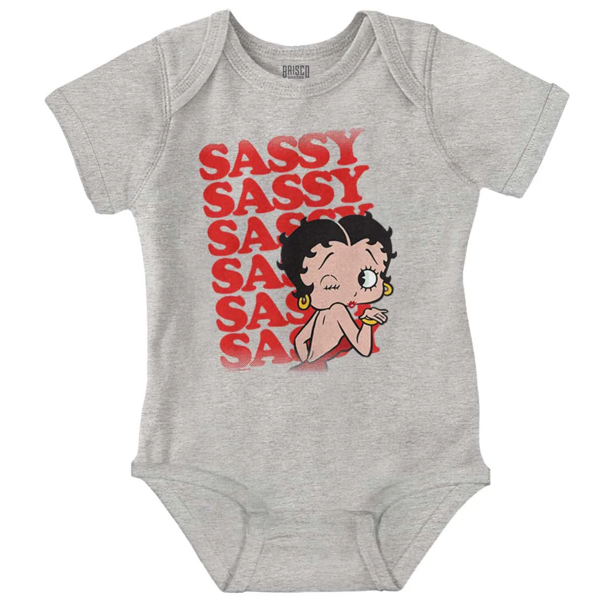 Детское боди для девочек с принтом Betty Boop Sassy On Repeat Brisco Brands, Heather