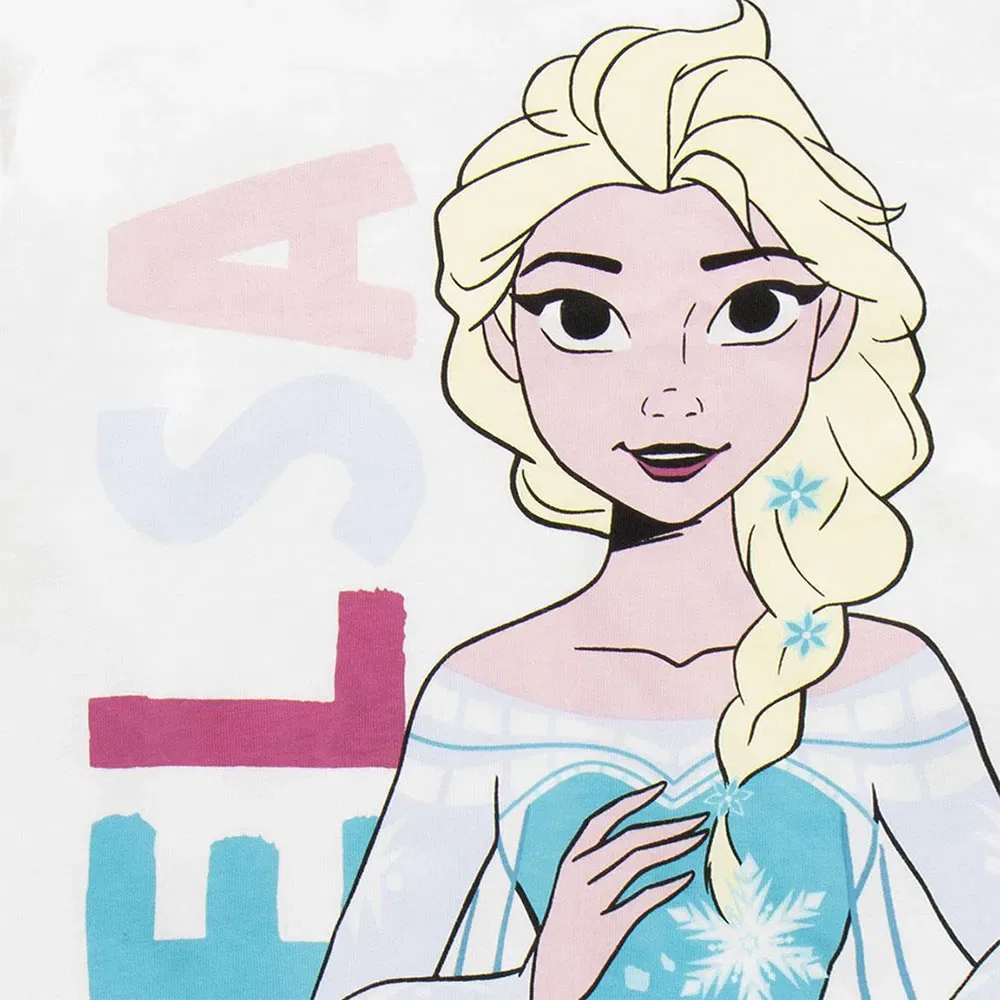 Детская пижама для девочек с коротким рукавом Disney Frozen, White — фото 3