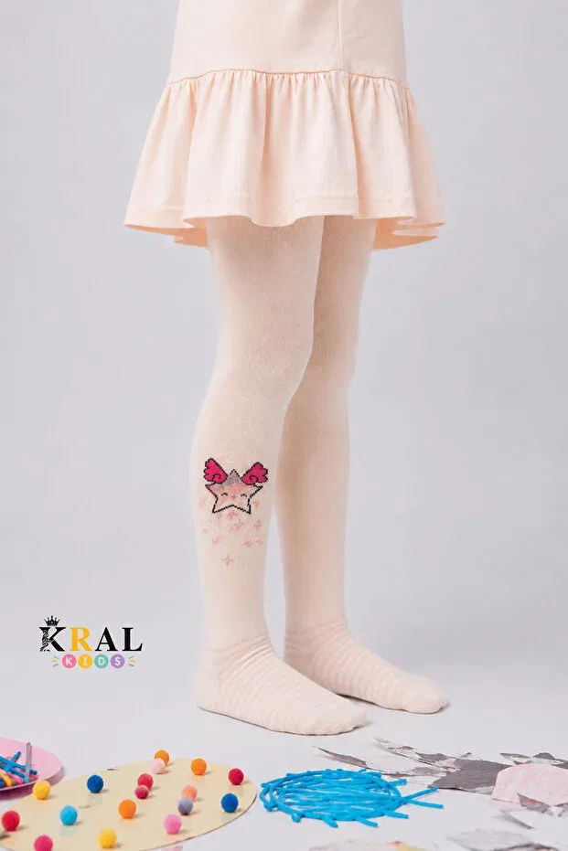 Детские колготки для девочек хлопковые набор 3 шт Kral Socks, Yellow — фото 4