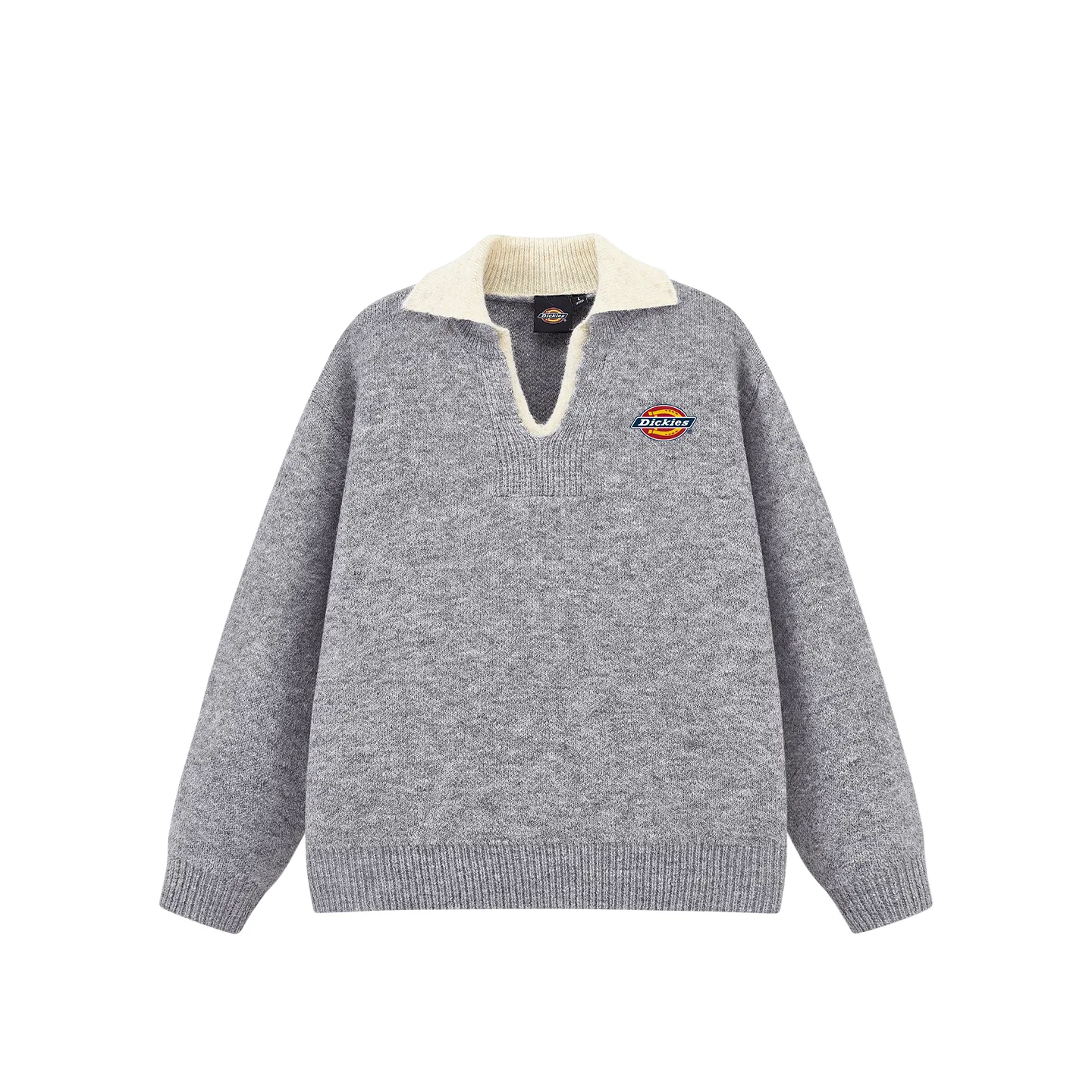 Детский свитер с воротником прямого кроя Dickies, Light Gray