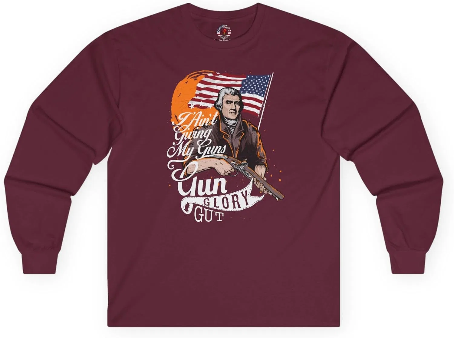 Женская длинная футболка с принтом Gildan 2400, Maroon
