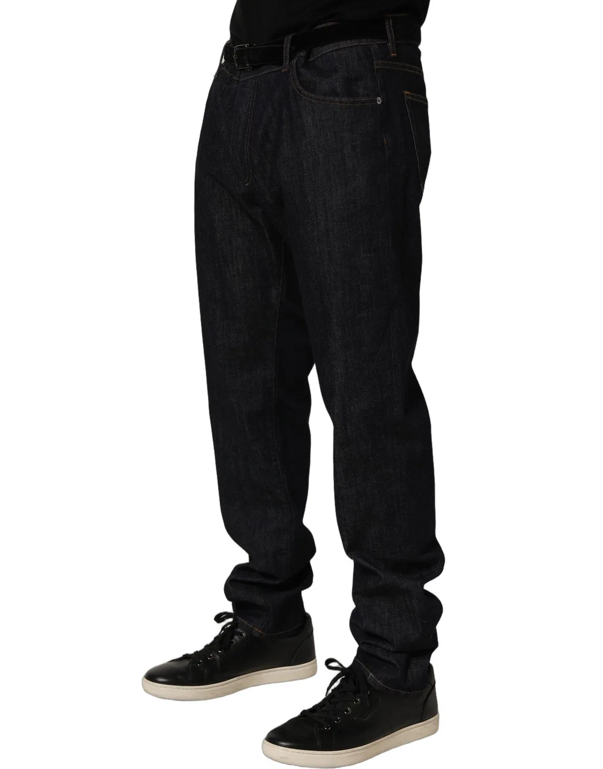 Мужские джинсы с темной стиркой Slim Fit Dolce & Gabbana, Dark Gray — фото 4