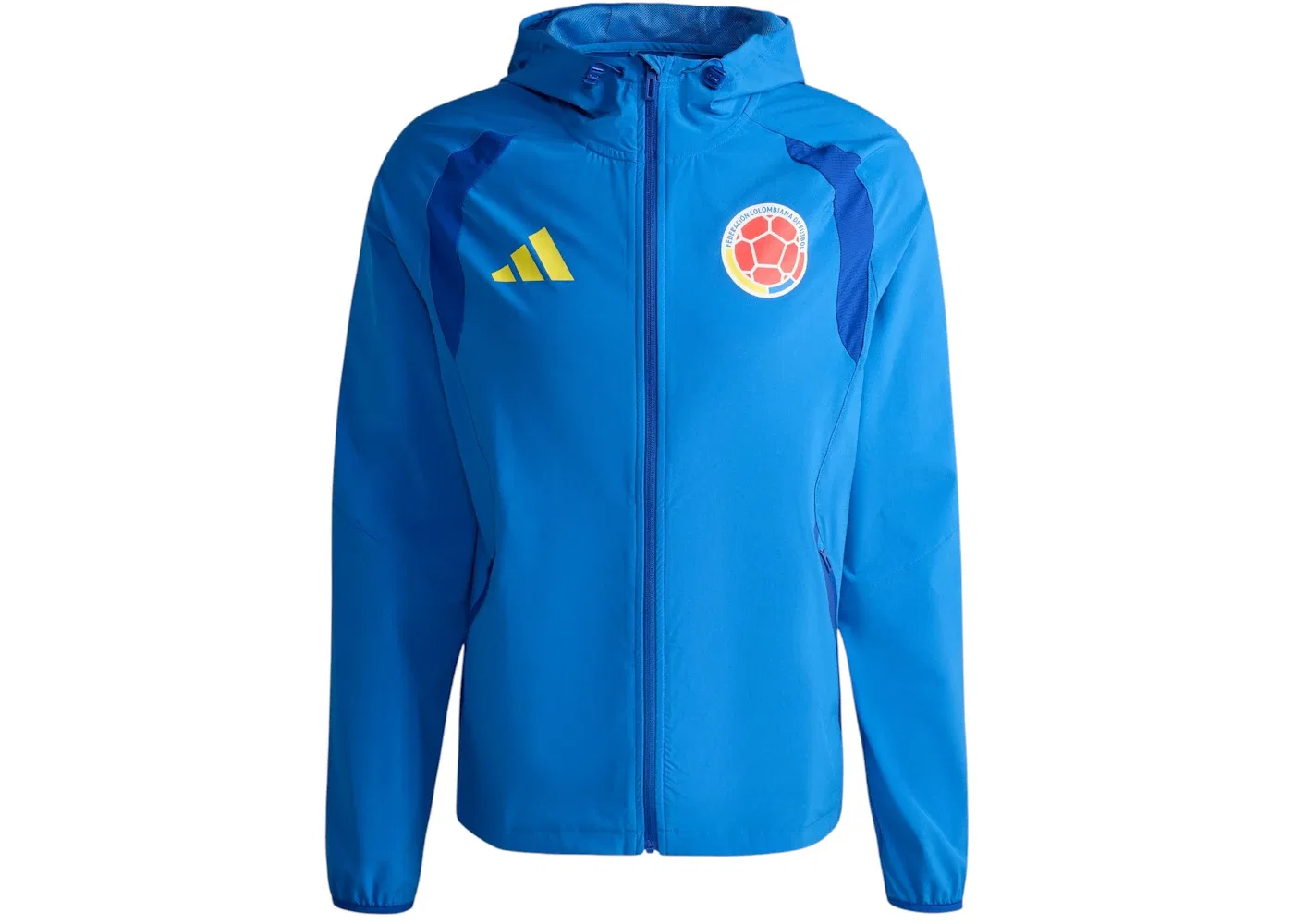 Мужская ветровка с принтом Colombia Tiro Travel Adidas, цвет Bright Royal