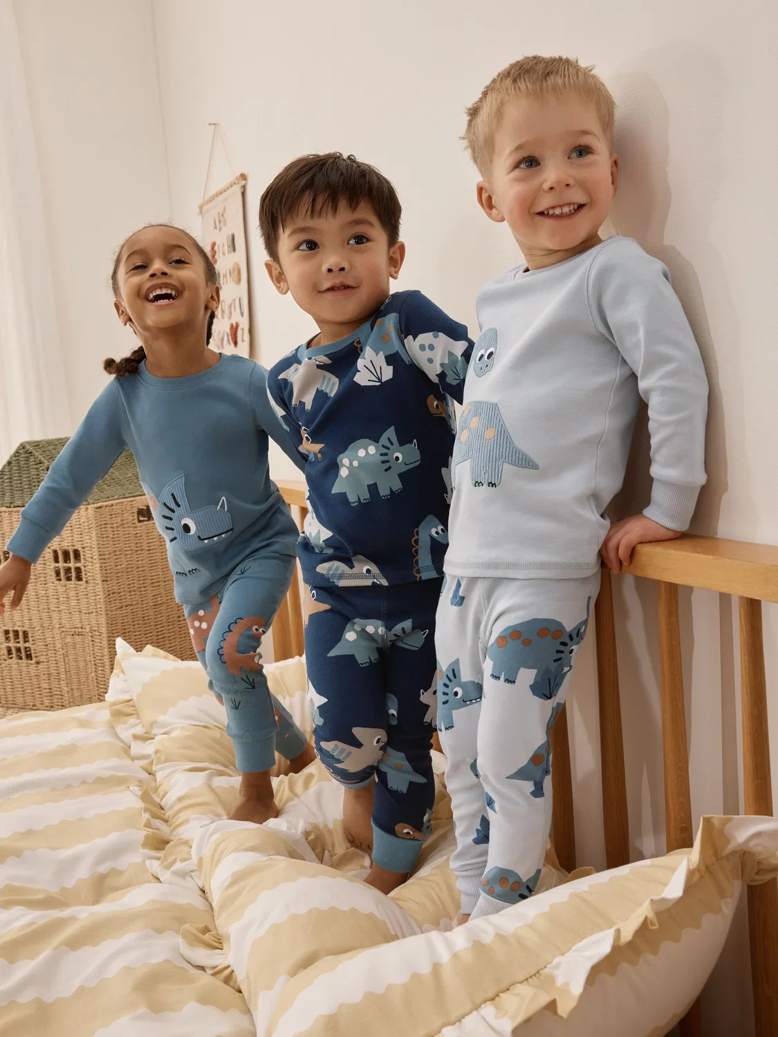 Пижама Next Snuggle 3 Pack, Navy/Grey Dinosaur — фото 2