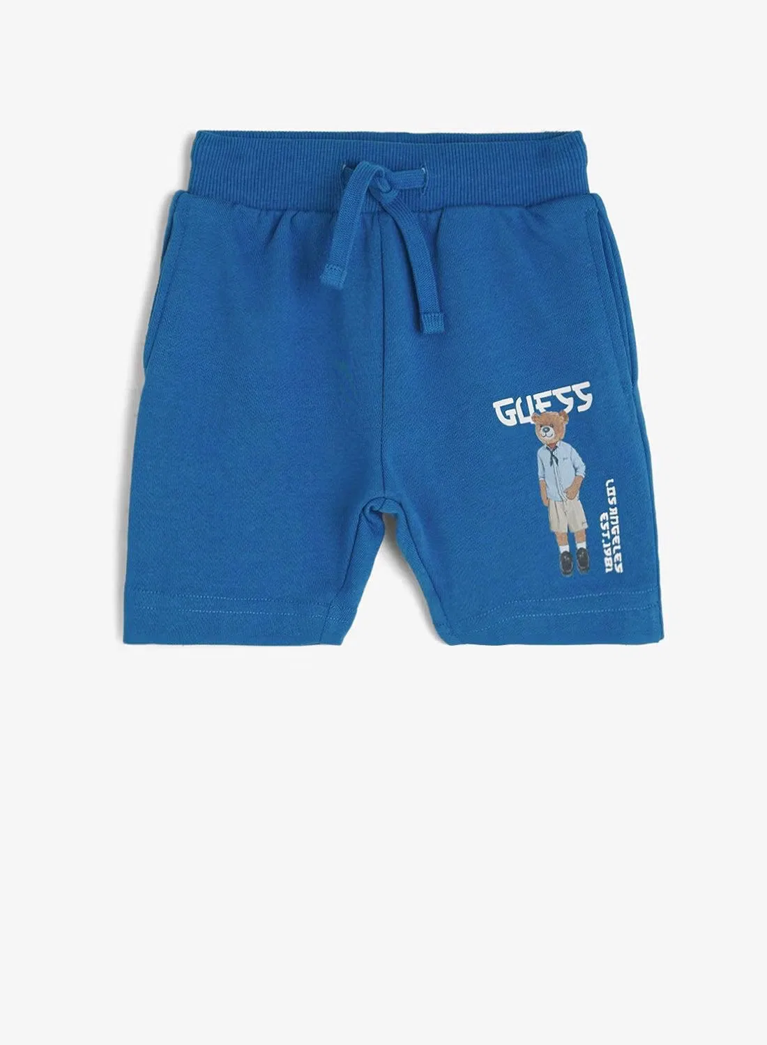 Шорты с принтом Guess, синие — фото 2