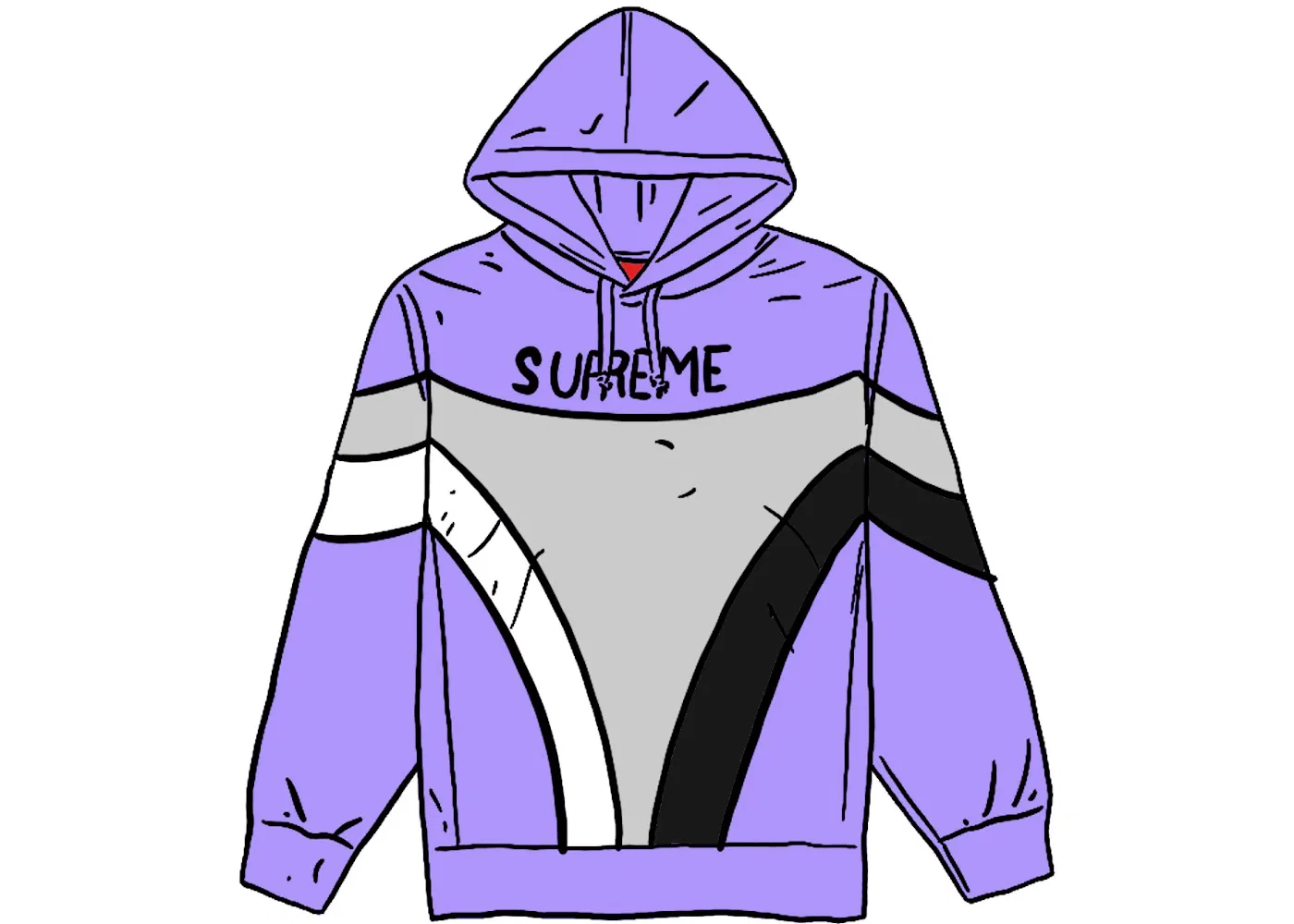 Мужская худи с капюшоном Supreme Hooded Sweatshirt, Light Violet