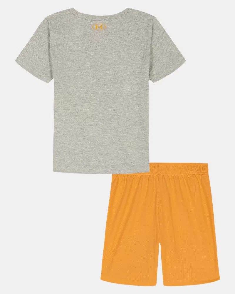 Комплект для мальчиков из футболки и шорт, быстросохнущий UA Bait N Tackle UnderArmour, Mod Gray — фото 3