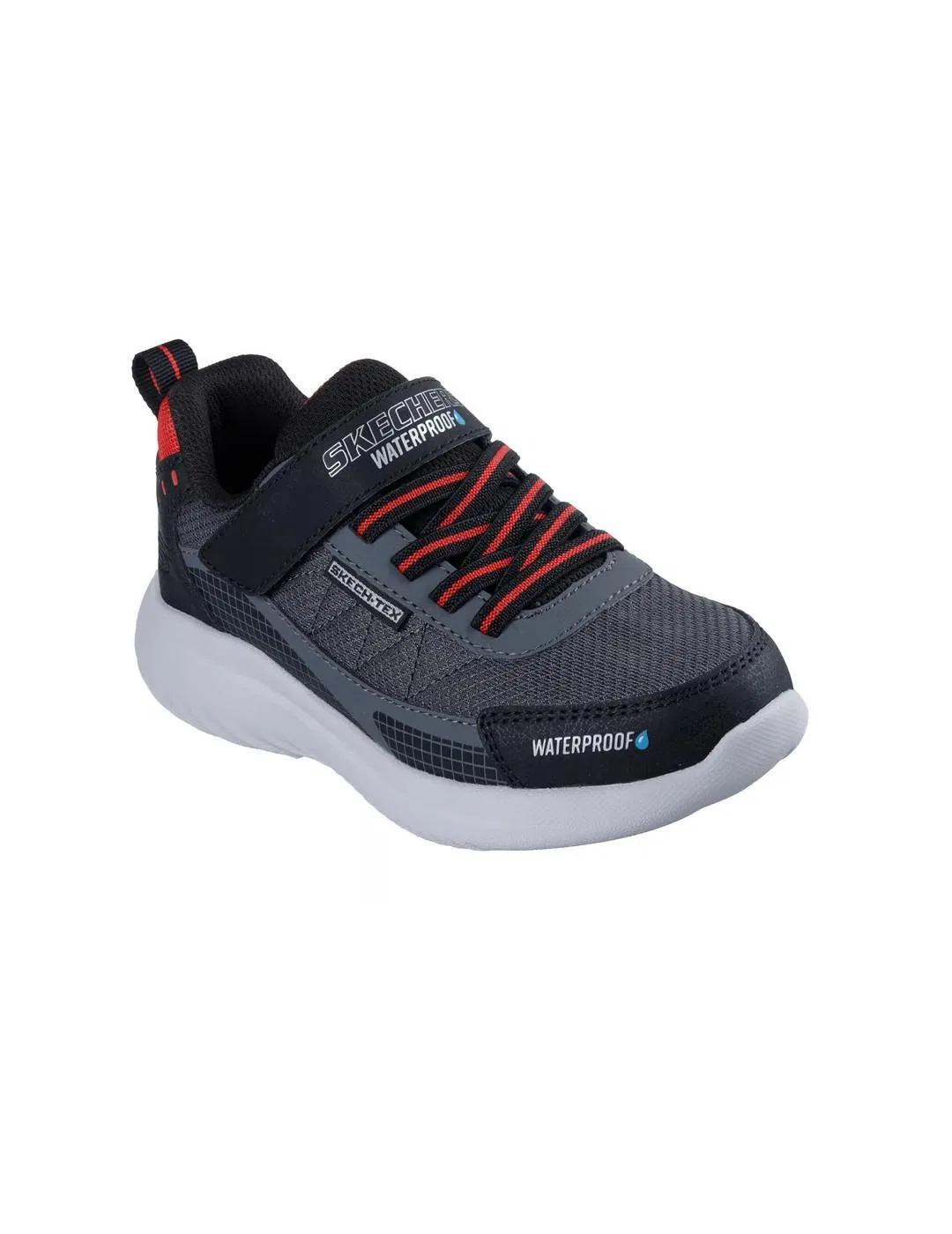 Детские кроссовки с водоотталкивающим верхом Skechers Bounder 2.0 Aqua Pace, Grau Rot — фото 2