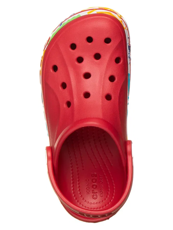 Сабо с принтом Bayaband Paint Splash Crocs, красный — фото 4
