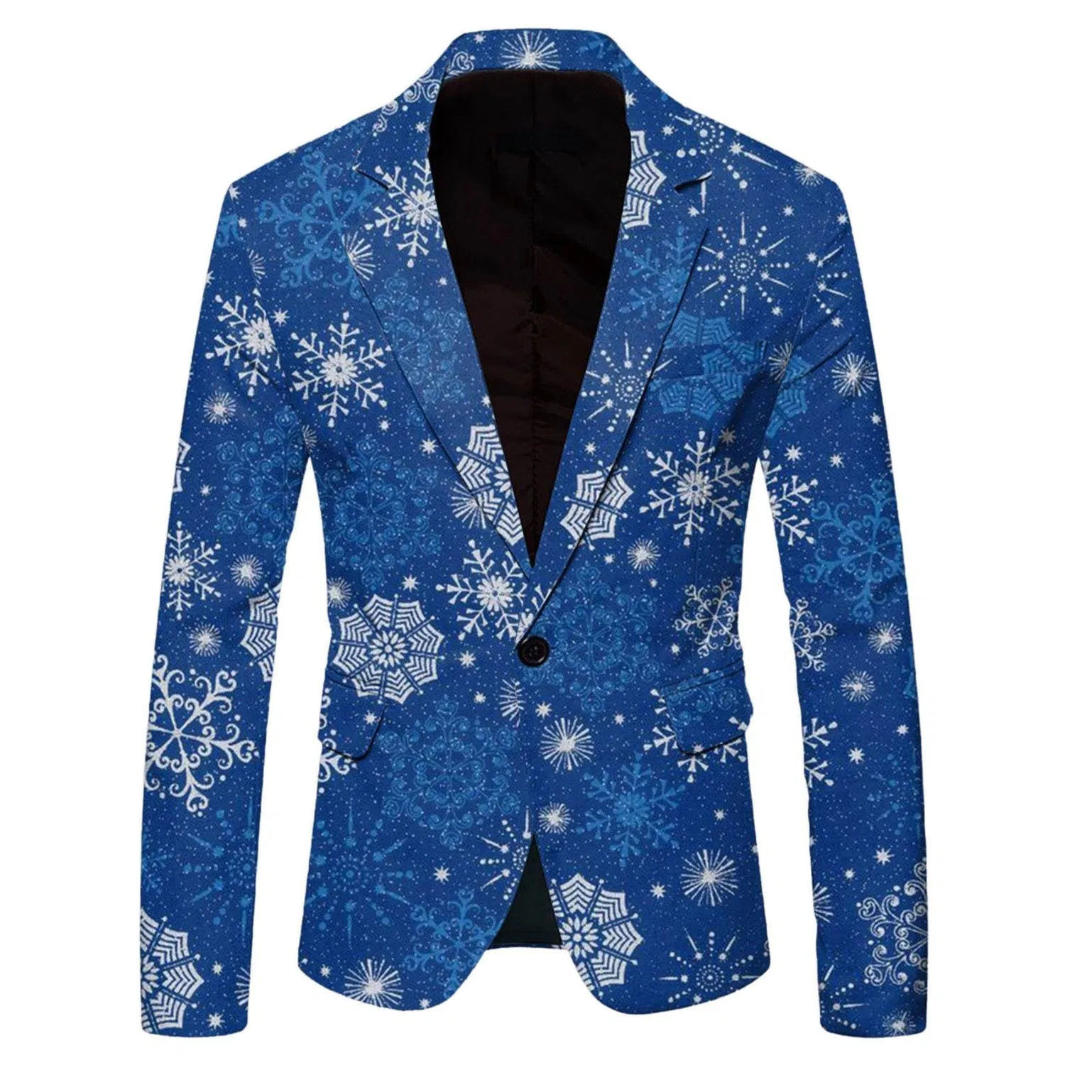 Женское пальто с принтом Christmas Casual Coat, Blu