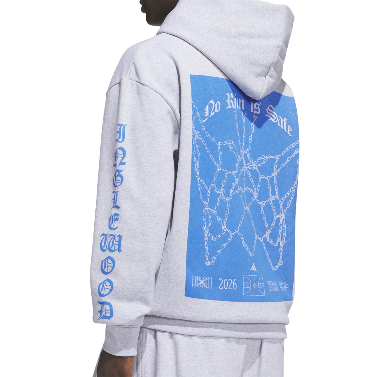 Толстовка для мужчин No Rim is Safe Adidas, цвет Grey/Adi Blue — фото 4