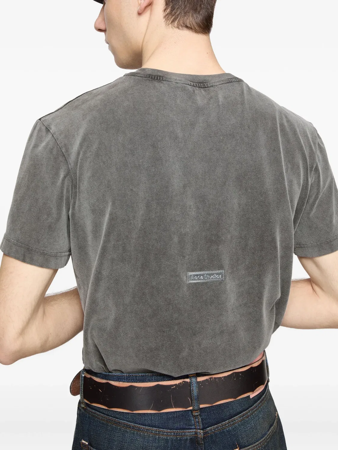 Футболка серого цвета Acne Studios, серый — фото 2