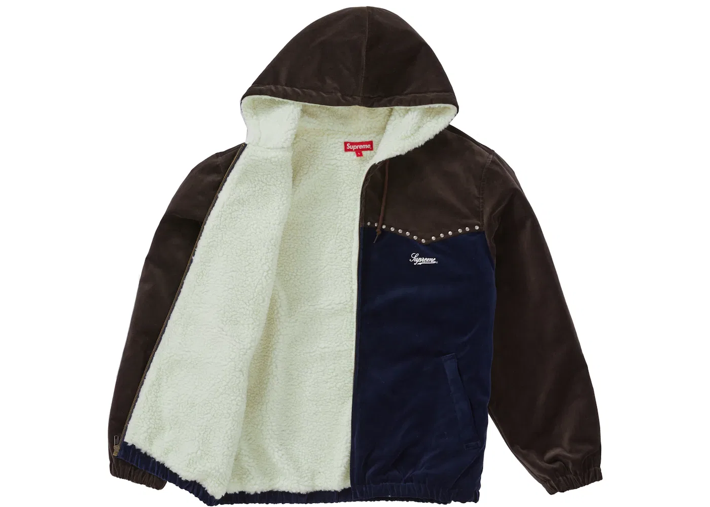 Мужская куртка из вельвета с капюшоном Supreme, Navy — фото 2
