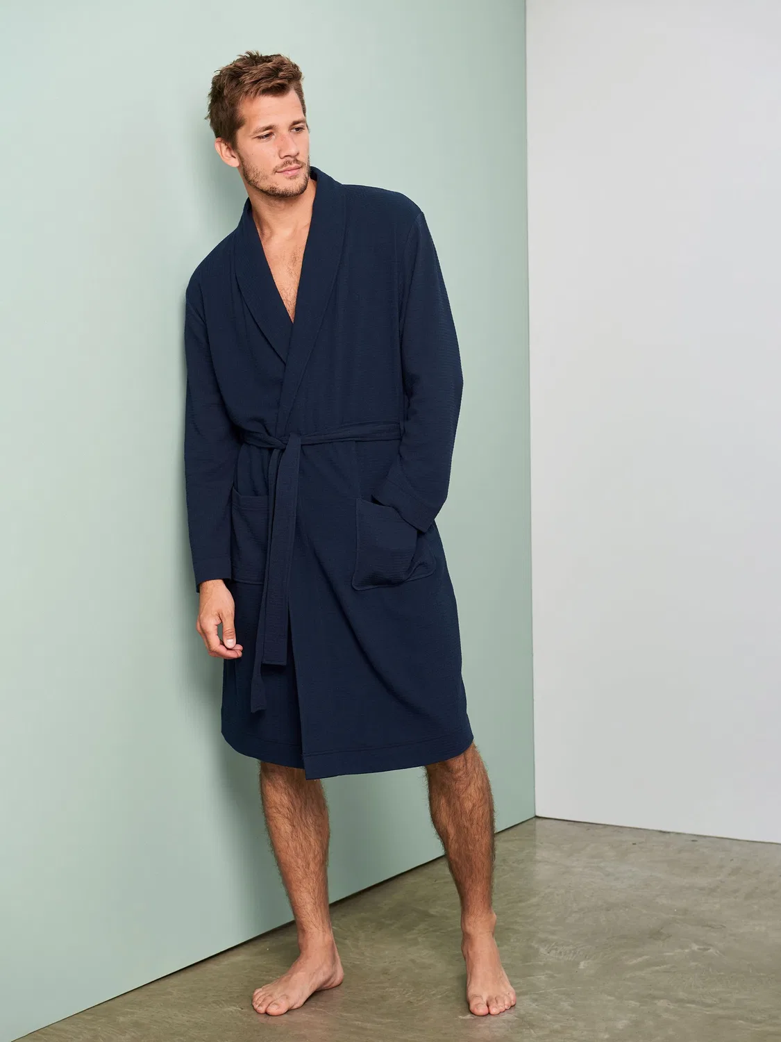 Халат махровый легкий, Navy Blue Next