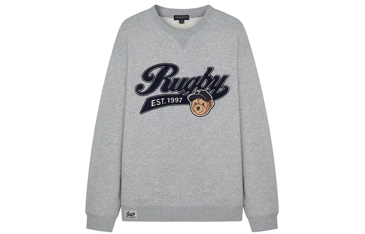 Детский свитшот без гендера с круглым вырезом, плотный, Light Gray, Teenie Weenie Men