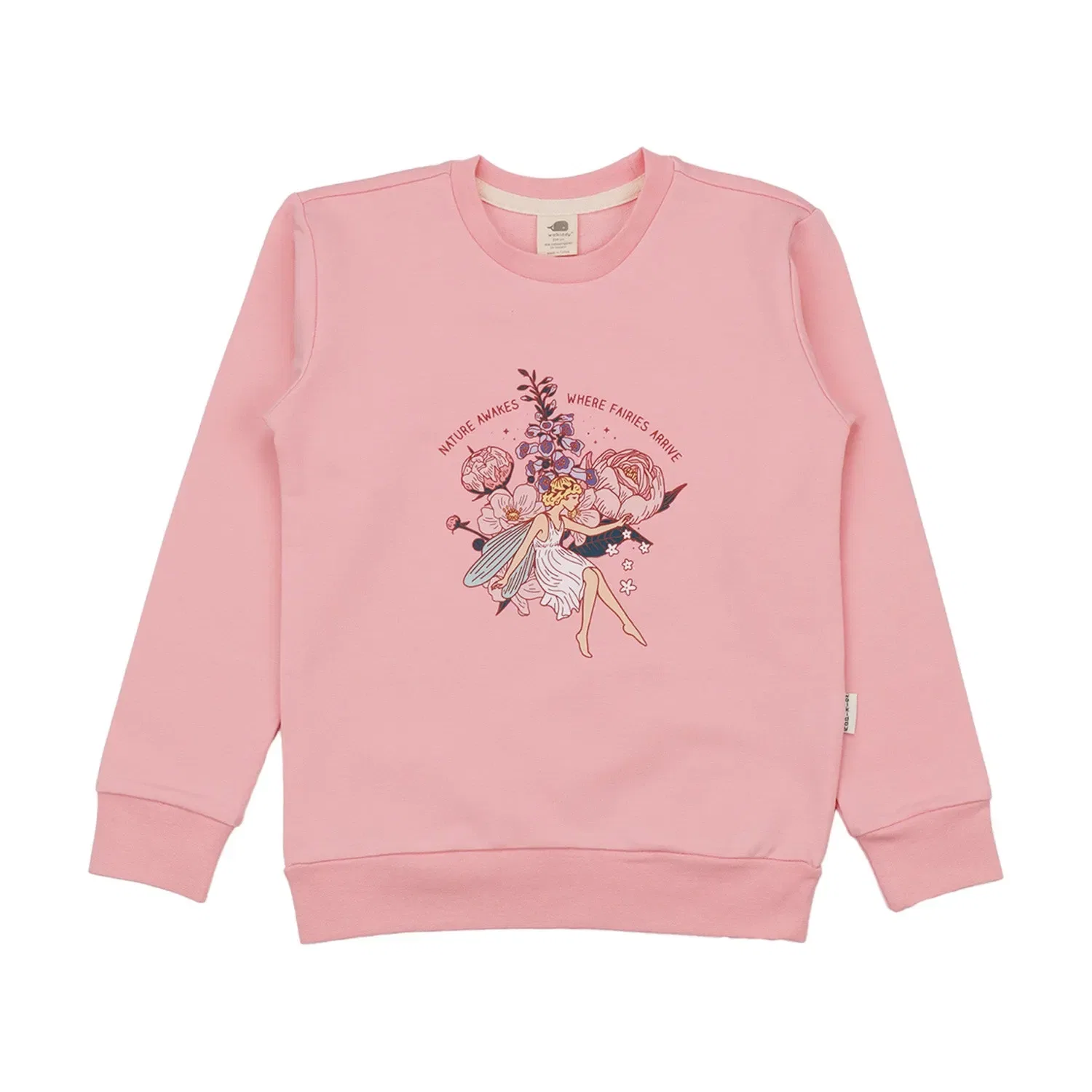 Свитшот с принтом Fairies and Flowers Walkiddy, разноцветный