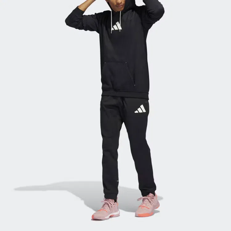 Пуловер с логотипом Adidas, черный