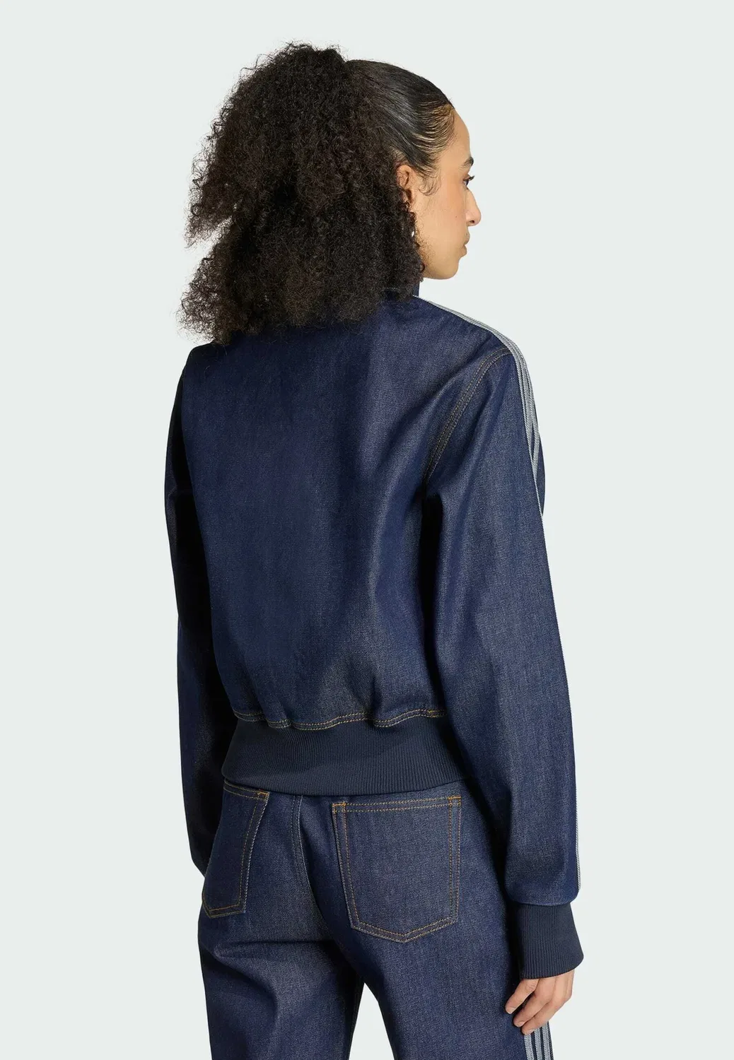 Спортивная куртка Firebird из денима - джинсовая куртка Adidas Originals, Indigo Denim — фото 2