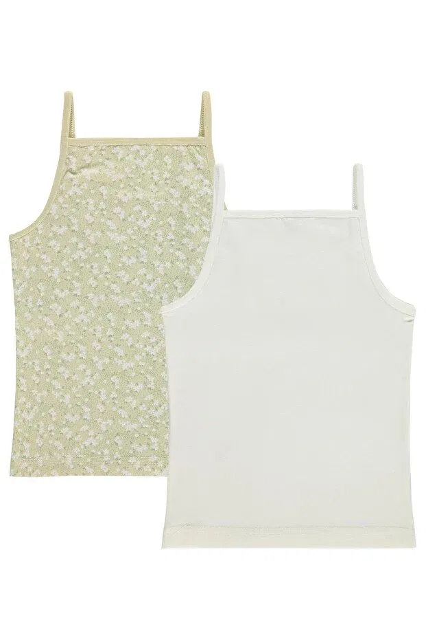 Детский комплект маек для девочек Floral 2-piece undershirt with bow accessories Civil Girls, Standard — фото 3