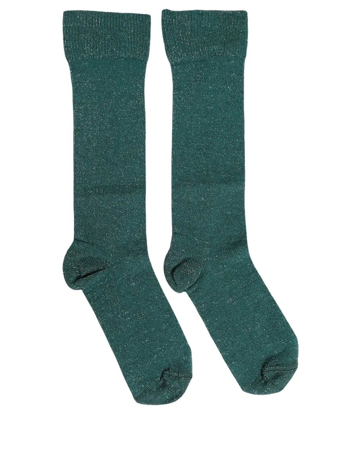 Женские носки с блестящей текстурой Mid Calf Dolce & Gabbana, Dark Green — фото 3
