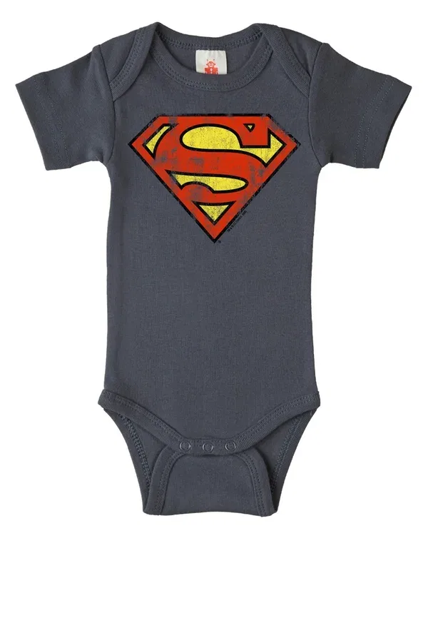 Боди с принтом Superman Logoshirt blau-grau, серый