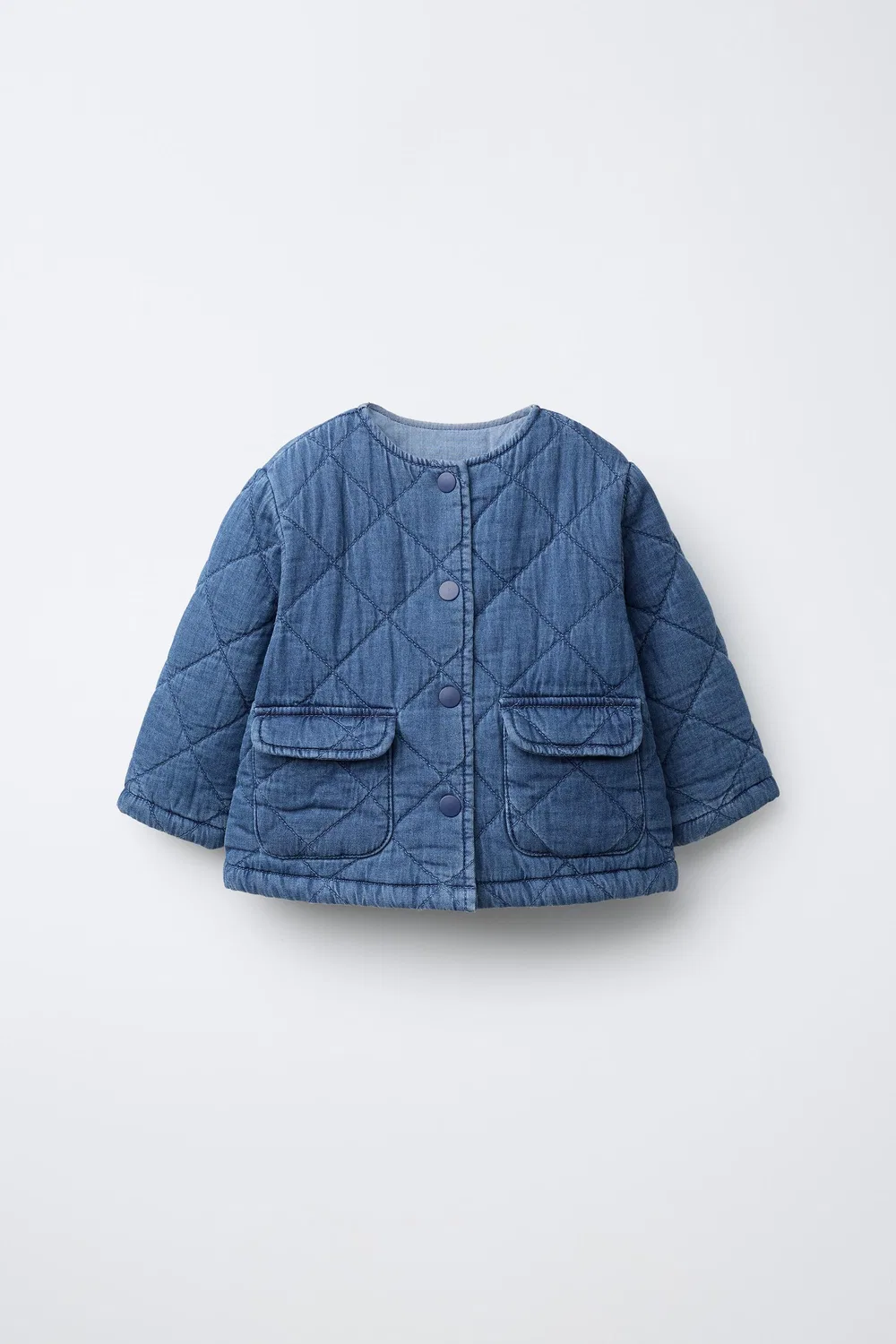 Стеганая джинсовая куртка ZARA, Blue