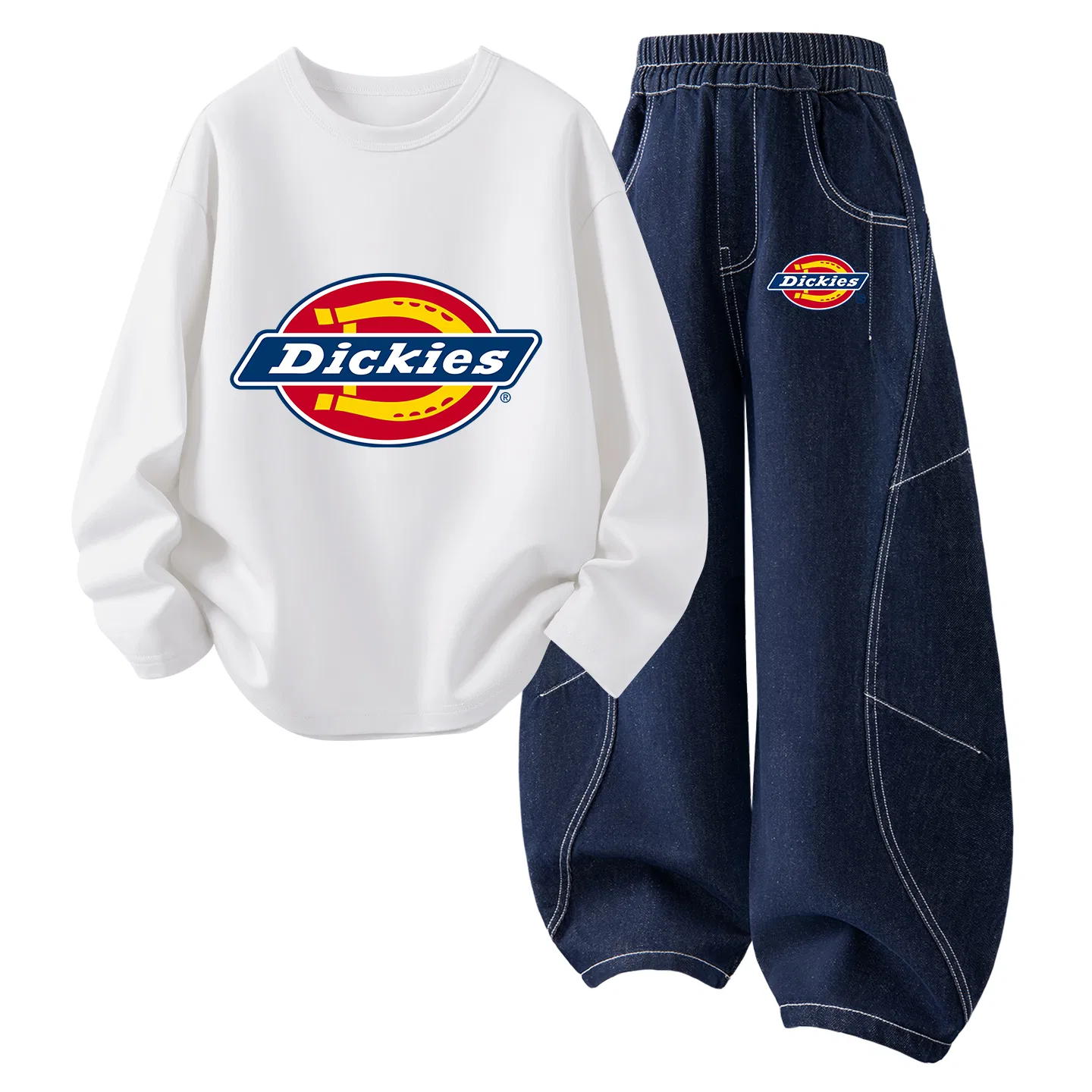 Детский комплект из футера с капюшоном Dickies, Denim Dark Blue