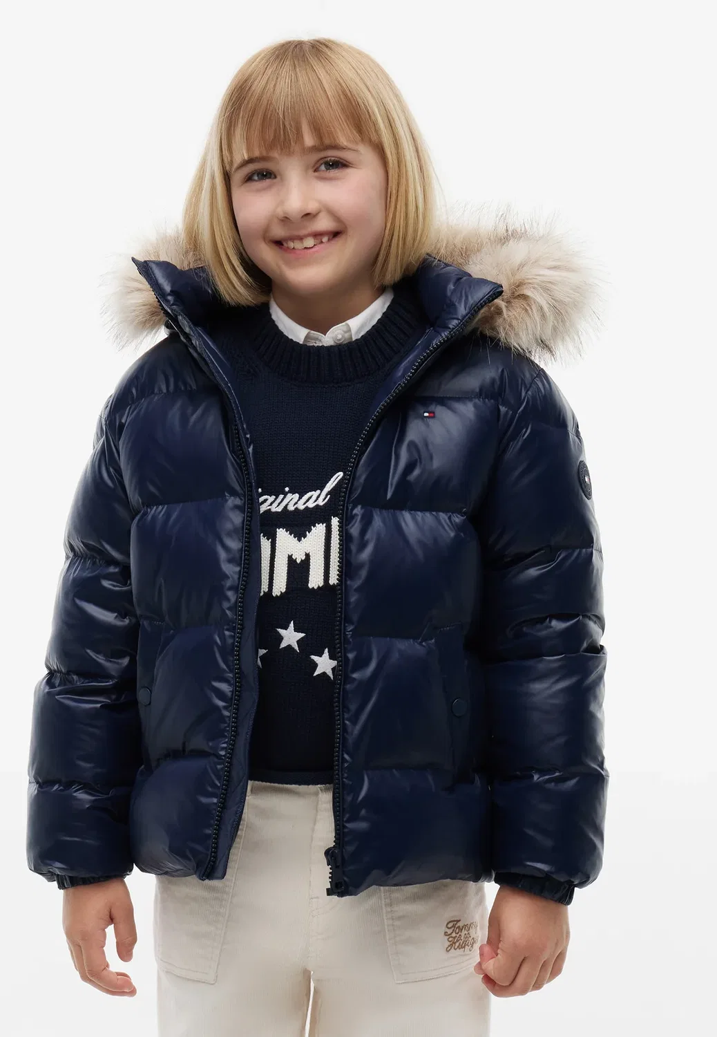 Незаменимая пуховая куртка унисекс Tommy Hilfiger, Dark Blue — фото 2
