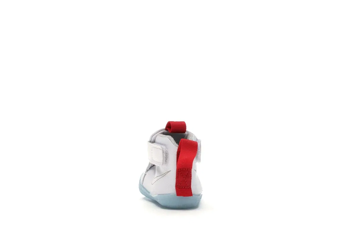Детские кроссовки без шнуровки Nike Mars Yard Overshoe, White/White-Sport Red — фото 4