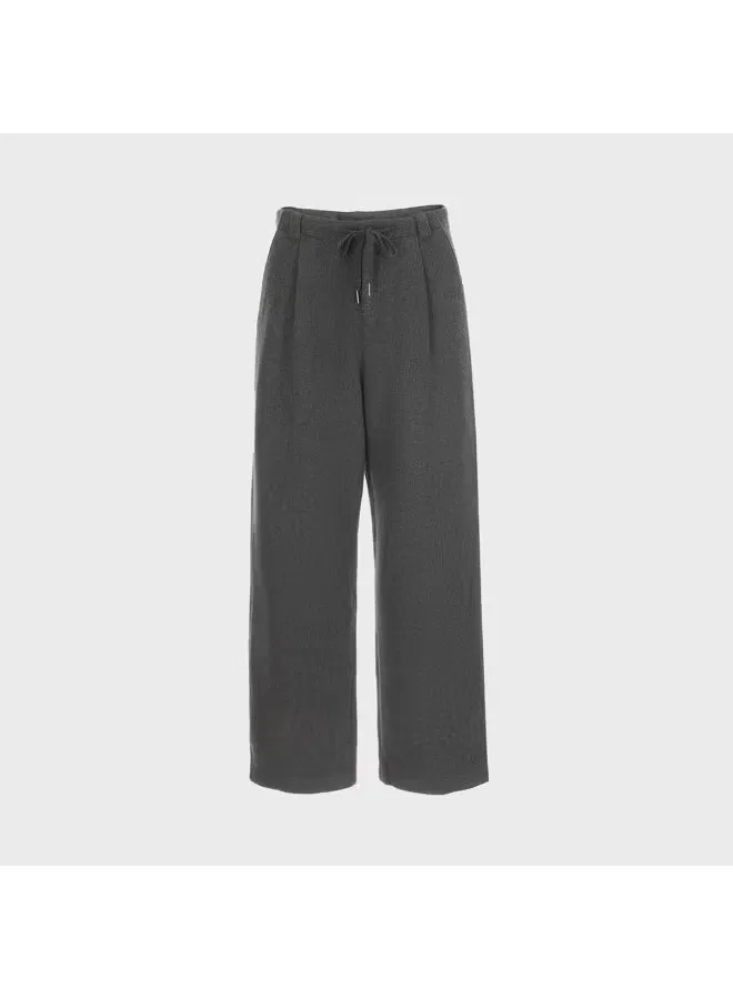 Брюки свободного кроя из шерстяной смеси Zara, темно-серый — фото 2