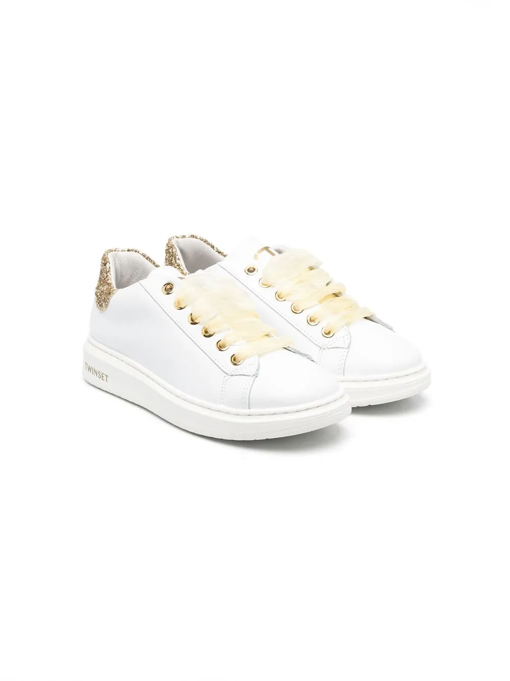 

Кеды с блестками TWINSET Kids, белый