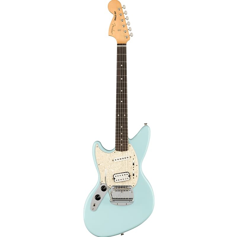 

Fender Kurt Cobain Jag-Stang, левая рука, гриф из палисандра, электрическая гитара Sonic Blue 0141050372