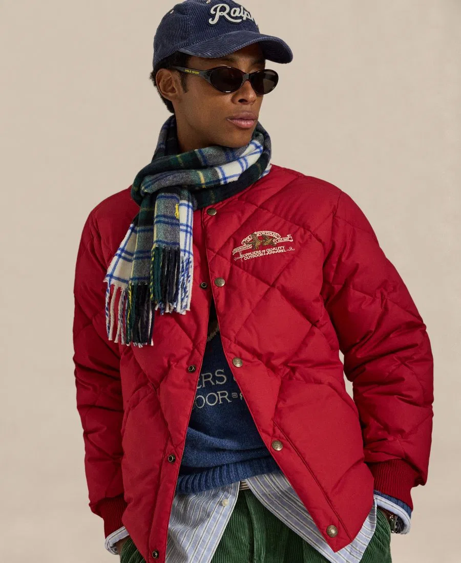 Стеганая куртка с вышивкой Polo Sportsman Polo Ralph Lauren, Sweet Tomato — фото 4
