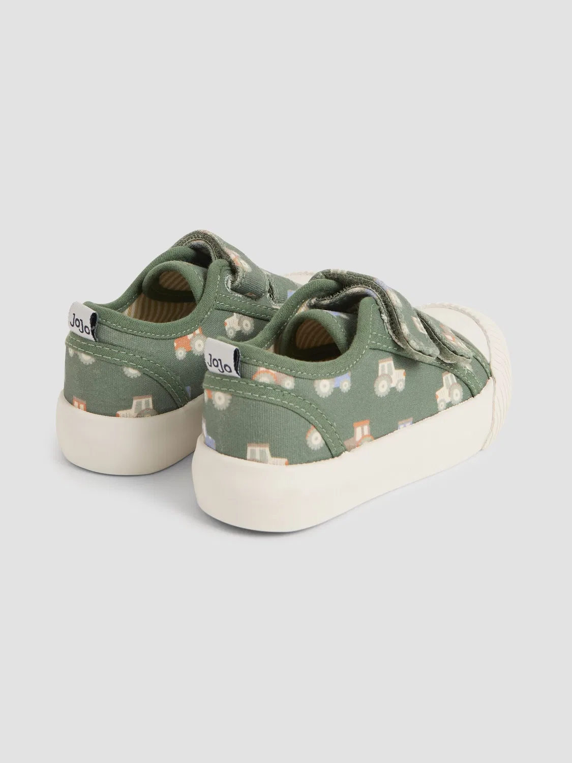 Кеды JoJo Maman Bébé Double Strap Canvas Pumps, хаки — фото 4