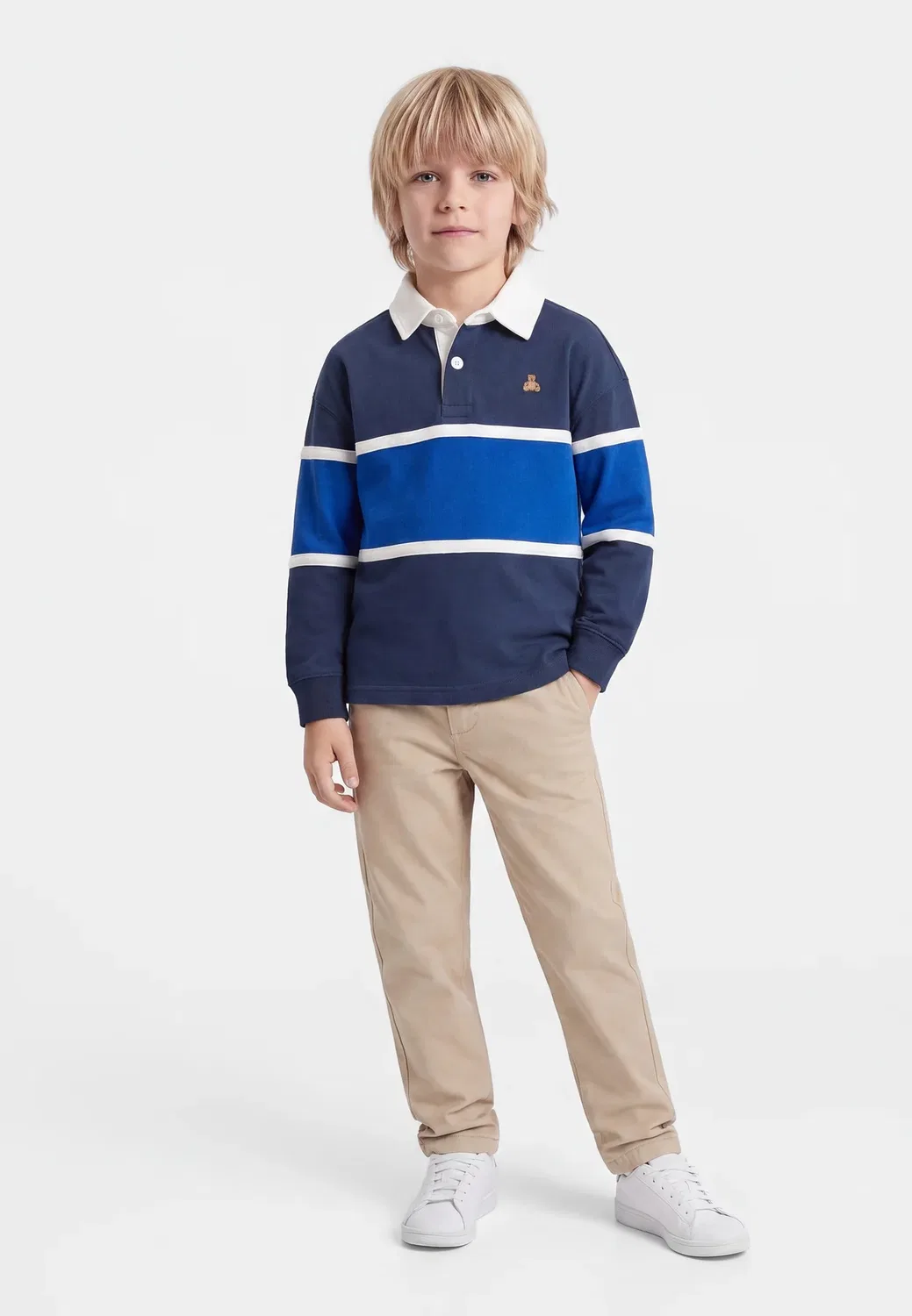 Футболка с длинными рукавами и логотипом для регби Gap, Vintage Navy