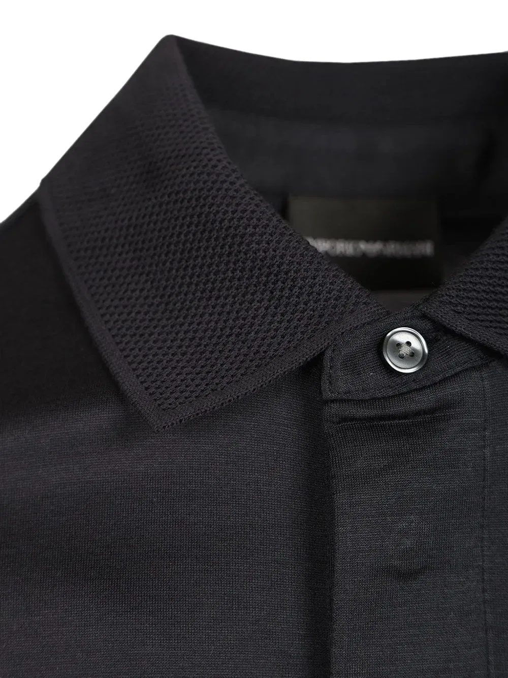Поло с длинным рукавом Emporio Armani, синий — фото 4