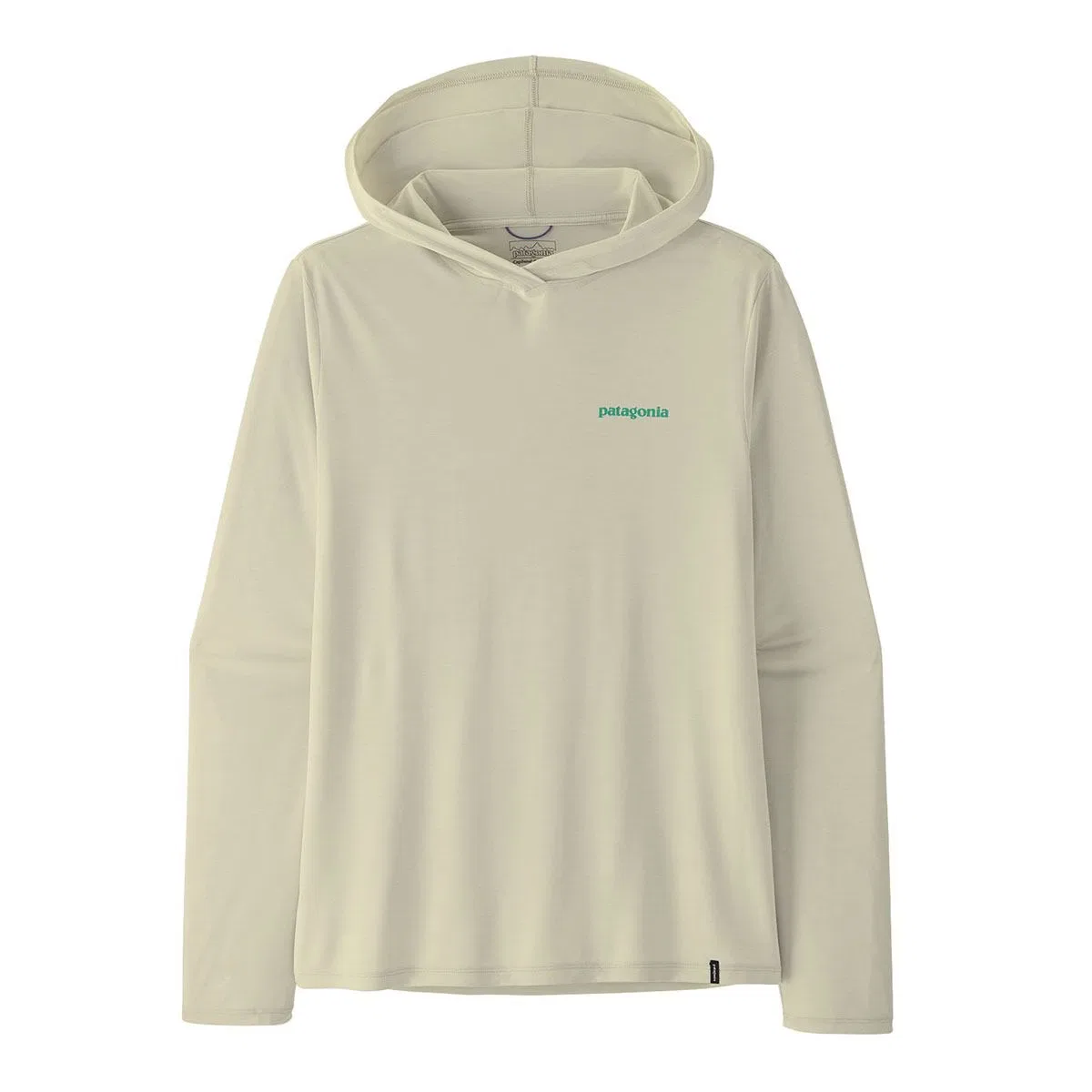 Мужская худи с принтом Capilene Cool Casting Logo Daily Hoodie Patagonia, Dyno White — фото 2