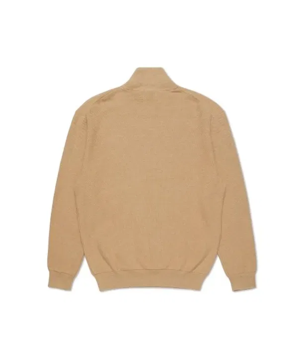 Свитер с четверть-застежкой, хлопковый, Polo Ralph Lauren, коричневый — фото 2
