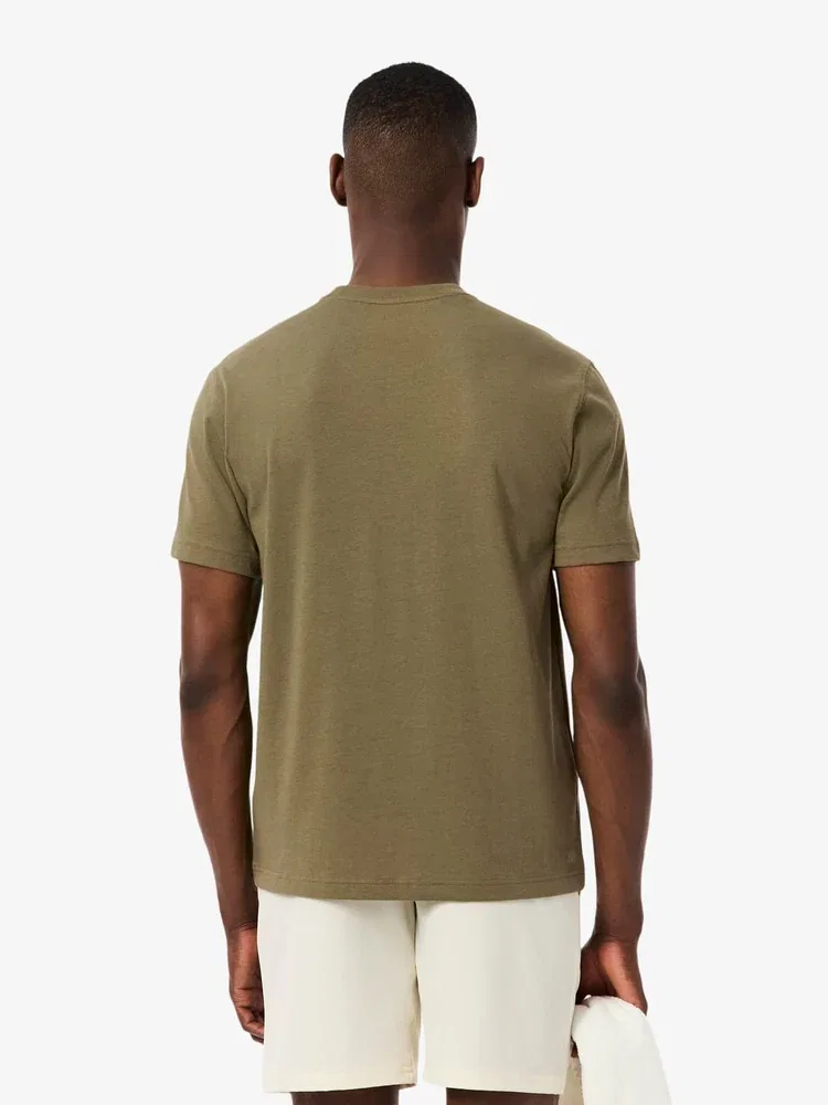 Футболка с длинным рукавом тренировочная LACOSTE TH7618, Khaki — фото 3