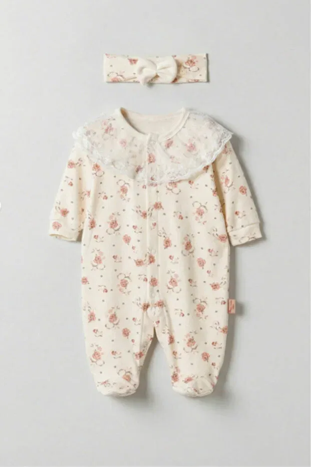 Детский комплект боди-комбинезонов без рукавов Bamoola, Lace — фото 3