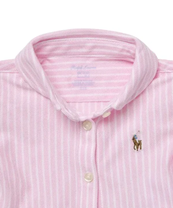 Платье-поло в полоску, Polo Ralph Lauren Children, розовый — фото 3