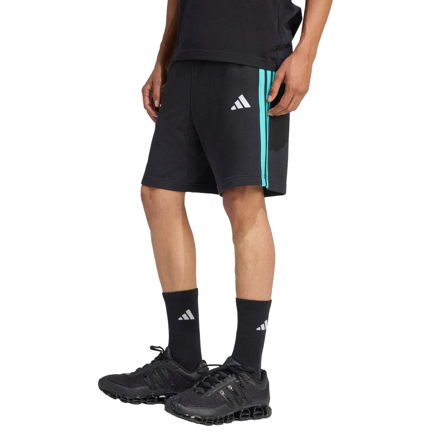 Мужские шорты с принтом команды Формулы-1 Adidas, черный — фото 2