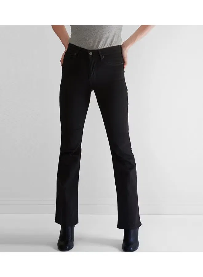 Джинсы с высокой посадкой и расклешенным низом 725 High Rise Bootcut Levi'S, черный