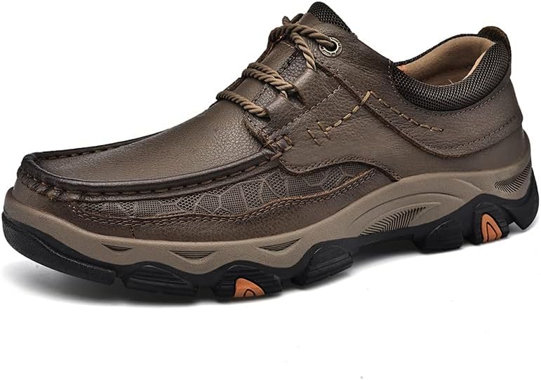 

Мужские кожаные теплые повседневные ботинки на шнуровке средней высоты, уличная мягкая подошва, противоскользящие, дышащие, удобные повседневные ходовые туфли Elshtide, хаки