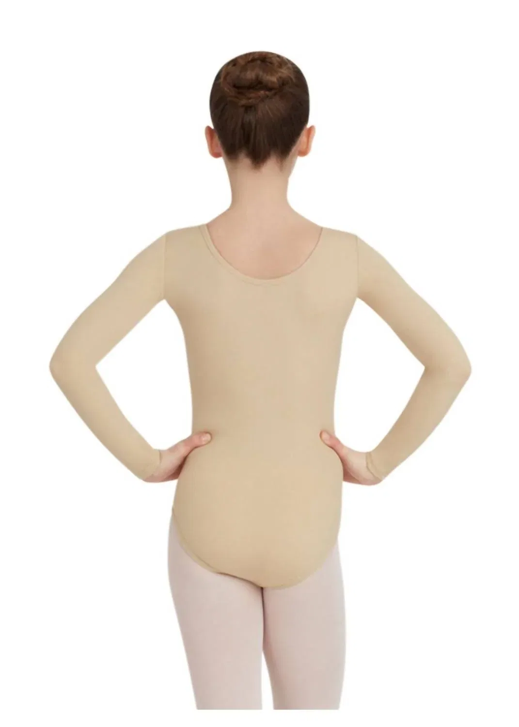 Детский купальник для танцев с длинным рукавом Capezio, Nude — фото 2